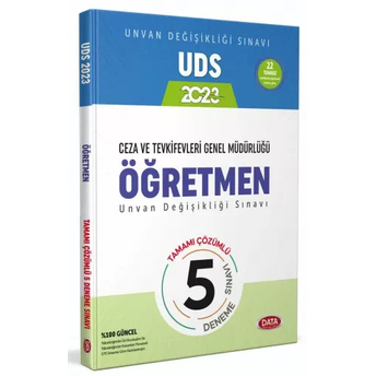 Data Yayınları 2023 Ceza Ve Tevkifevleri Öğretmen Uds Tamamı 5 Deneme Sınavı Komisyon