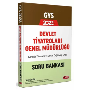 Data Yayınları 2023 Devlet Tiyatroları Genel Müdürlüğü Gys Soru Bankası Komisyon