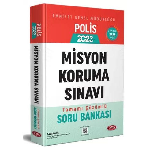 Data Yayınları 2023 Emniyet Genel Müdürlüğü Polis Misyon Koruma Sınavı Tamamı Çözümlü Soru Bankası Komisyon