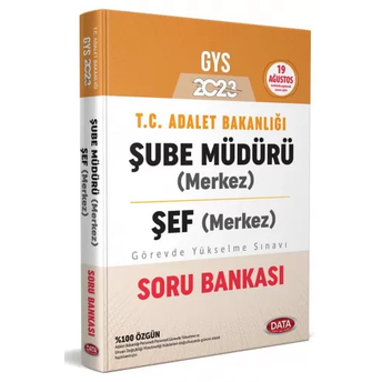 Data Yayınları 2023 Gys Adalet Bakanlığı Şube Müdürü (Merkez) - Şef (Merkez) Soru Bankası Komisyon