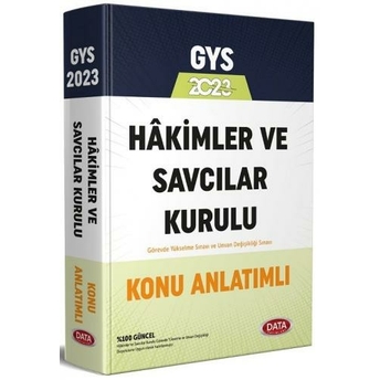 Data Yayınları 2023 Gys Hakimler Savcılar Kurulu Konu Anlatım Komisyon