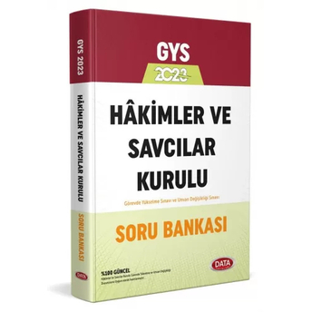 Data Yayınları 2023 Hakimler Ve Savcılar Kurulu Personeli Gys Soru Bankası Komisyon