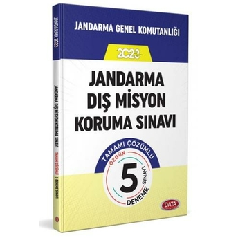 Data Yayınları 2023 Jandarma Genel Komutanlığı Dış Misyon Koruma Sınavı Tamamı Çözümlü 5 Deneme Sınavı Komisyon