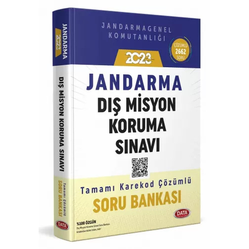 Data Yayınları 2023 Jandarma Genel Komutanlığı Dış Misyon Koruma Sınavı Tamamı Çözümlü Soru Bankası Komisyon