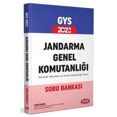 Data Yayınları 2023 Jandarma Genel Komutanlığı Personeli Gys Soru Bankası Komisyon