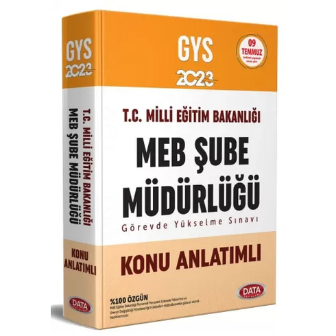 Data Yayınları 2023 Milli Eğitim Bakanlığı Şube Müdürlüğü Gys Hazırlık Kitabı Komisyon