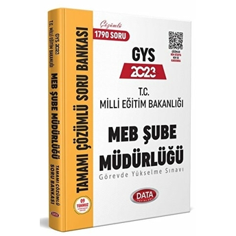 Data Yayınları 2023 Milli Eğitim Bakanlığı Şube Müdürlüğü Tamamı Çözümlü Gys Soru Bankası Kolektif