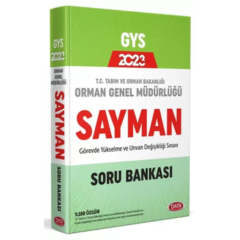 Data Yayınları 2023 Orman Genel Müdürlüğü Sayman Görevde Yükselme Sınavı Soru Bankası Komisyon