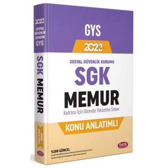 Data Yayınları 2023 Sgk Memur Gys Konu Anlatımlı Komisyon