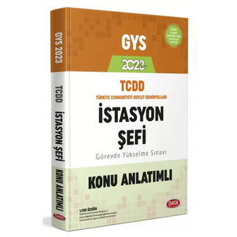 Data Yayınları 2023 Tcdd Gys Istasyon Şefi Konu Anlatımlı Komisyon