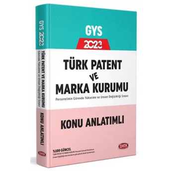 Data Yayınları 2023 Türk Patent Ve Marka Kurumu Gys Konu Anlatımlı Komisyon