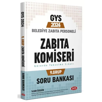 Data Yayınları 2024 Belediye Zabıta Personeli Zabıta Komiseri 9. Grup Soru Bankası Komisyon