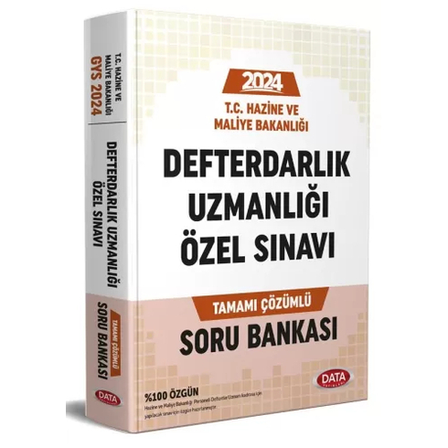 Data Yayınları 2024 Defterdarlık Uzmanlığı Özel Sınavı Tamamı Çözümlü Soru Bankası Komisyon