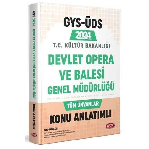 Data Yayınları 2024 Gys Üds Devlet Opera Ve Bale Genel Müdürlüğü Konu Anlatımlı Komisyon