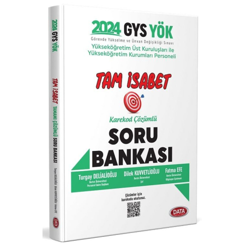 Data Yayınları 2024 Gys Yök Yükseköğretim Kurumları Personeli Tam Isabet Soru Bankası Çözümlü Turgay Delialioğlu