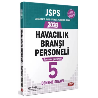 Data Yayınları 2024 Jsps Jandarma Ve Sahil Güvenlik Havacılık Branşı Personeli Sınavı Tamamı Çözümlü 5 Deneme Sınavı Komisyon