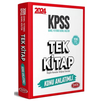 Data Yayınları 2024 Kpss Genel Yetenek - Genel Kültür Tek Kitap Konu Anlatımlı Komisyon