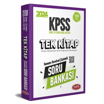 Data Yayınları 2024 Kpss Genel Yetenek Genel Kültür Tek Kitap Soru Bankası (Karekod Çözümlü) Komisyon