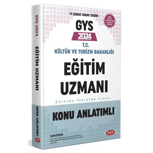 Data Yayınları 2024 Kültür Ve Turizm Bakanlığı Eğitim Uzmanı Gys Konu Anlatımlı Komisyon