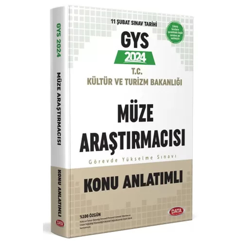 Data Yayınları 2024 Kültür Ve Turizm Bakanlığı Müze Araştırmacısı Gys Konu Anlatımlı Komisyon