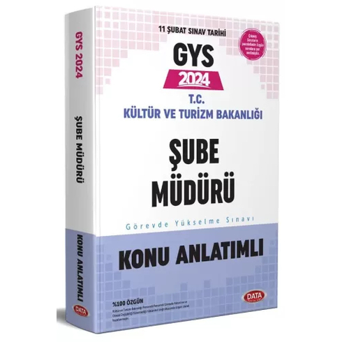 Data Yayınları 2024 Kültür Ve Turizm Bakanlığı Şube Müdürlüğü Gys Hazırlık Kitabı Komisyon