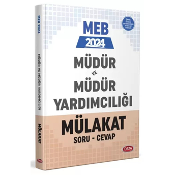 Data Yayınları 2024 Müdür Ve Müdür Yardımcılığı Mülakat Soru Cevap Komisyon