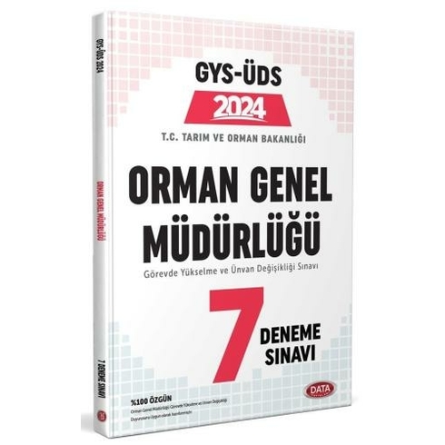 Data Yayınları 2024 Orman Genel Müdürlüğü Gys-Üds 7 Deneme Sınavı Komisyon