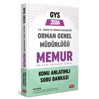 Data Yayınları 2024 Orman Genel Müdürlüğü Memur Gys Konu Anlatımlı Soru Bankası Komisyon