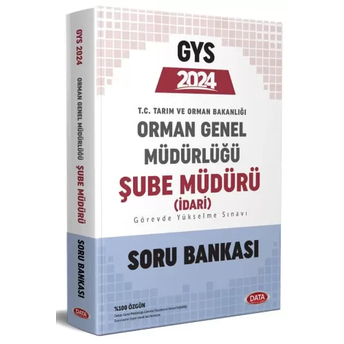 Data Yayınları 2024 Orman Genel Müdürlüğü Şube Müdürü Görevde Yükselme Sınavı Soru Bankası Komisyon