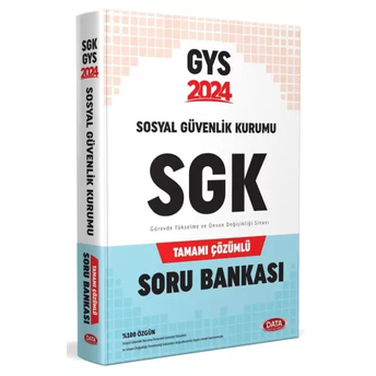 Data Yayınları 2024 Sosyal Güvenlik Kurumu Sgk Gys Çözümlü Soru Bankası Komisyon