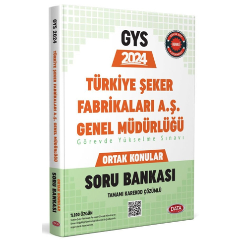 Data Yayınları 2024 Türkiye Şeker Fabrikaları Aş Genel Müdürlüğü Gys Soru Bankası Komisyon