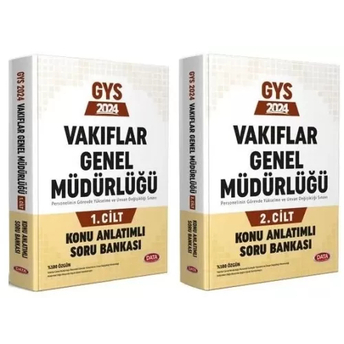 Data Yayınları 2024 Vakıflar Genel Müdürlüğü Gys Konu Anlatımlı Soru Bankası 1-2 Cilt Komisyon