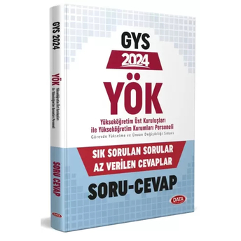 Data Yayınları 2024 Yök Personeli Gys Sık Sorulan Sorular Az Verilen Cevaplar Soru-Cevap Komisyon