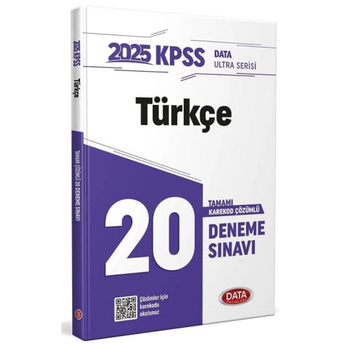 Data Yayınları 2025 Kpss Ultra Serisi Türkçe 20 Deneme Sınavı Komisyon