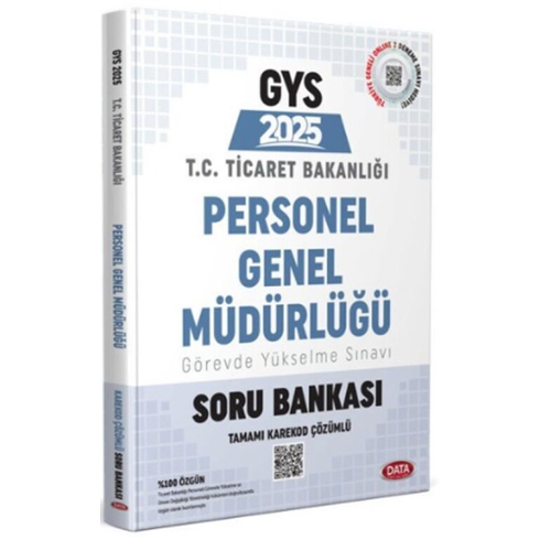 Data Yayınları 2025 Ticaret Bakanlığı Personel Genel Müdürlüğü Gys Soru Bankası - Karekod Çözümlü Komisyon