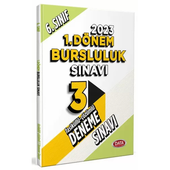 Data Yayınları 6. Sınıf 1. Dönem Bursluluk Sınavı Tamamı Çözümlü 3 Fasikül Deneme Sınavı Komisyon