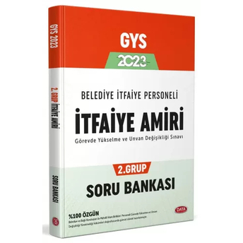 Data Yayınları Belediye Itfaiye Personeli Itfaiye Amiri 2. Grup Gys Soru Bankası Komisyon