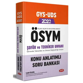 Data Yayınları Ölçme Ve Seçme Ve Yerleştirme Merkezi (Ösym) Şoför Ve Tekniker Unvan Değişikliği Sınavı Konu Anlatımlı Soru Bankası Komisyon