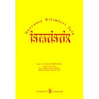 Davranış Bilimleri Için Istatistik Selim Hovardaoğlu