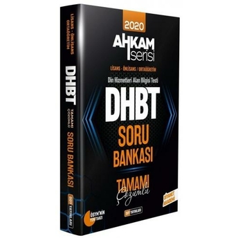 Ddy Yayınları 2020 Dhbt Ahkam Tüm Adaylar Soru Bankası Çözümlü Tek Kitap Komisyon