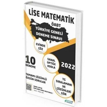 Defne Akademi 2022 Öabt Lise Matematik Öğretmenliği Türkiye Geneli 10 Deneme Komisyon