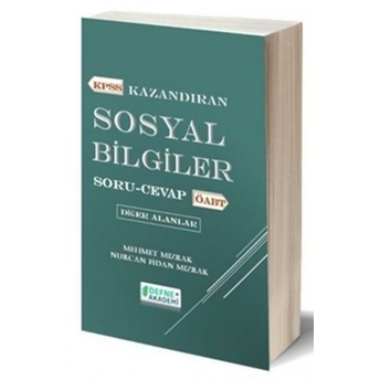 Defne Akademi Kpss Öabt Sosyal Bilgiler Diğer Alanlar Kazandıran Soru Cevap Kitabı Mehmet Mızrak