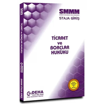 Deha Yayınları 2022 Smmm Staja Giriş Ticaret Ve Borçlar Hukuku Komisyon