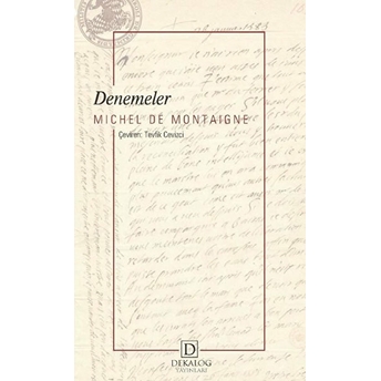 Denemeler Michel De Montaigne