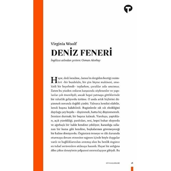 Deniz Feneri Virginia Woolf