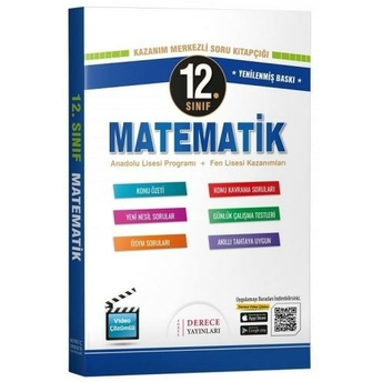 Derece Yayınları 12. Sınıf Matematik Kazanım Merkezli Soru Kitapçığı Seti Komisyon