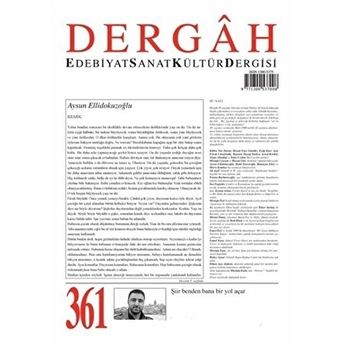 Dergah Edebiyat Sanat Kültür Dergisi Sayı: 361 Mart 2021 Kolektif