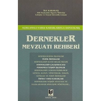 Dernekler Mevzuatı Rehberi Isa Karakaş