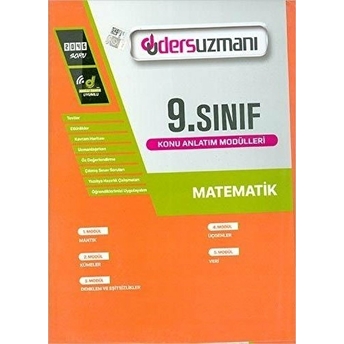 Ders Uzmanı 9. Sınıf Matematik Konu Anlatım Modülleri (Yeni) Kolektıf