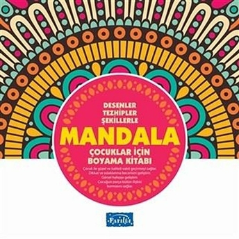 Desenler Tezhipler Şekillerle Mandala - Pembe Kitap - Çocuklar Için Boyama Kitabı Muhammet Cüneyt Özcan